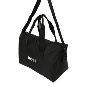 BOSS Black Víkendová taška 'Catch 3.0 Holdall'  čierna / biela