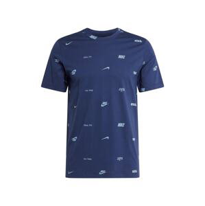 Nike Sportswear Tričko 'CLUB'  námornícka modrá / svetlomodrá