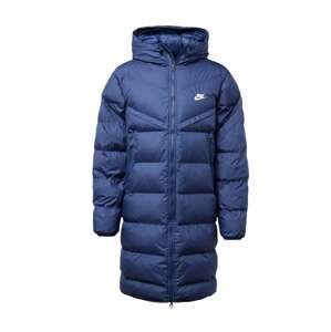 Nike Sportswear Prechodný kabát  námornícka modrá / biela