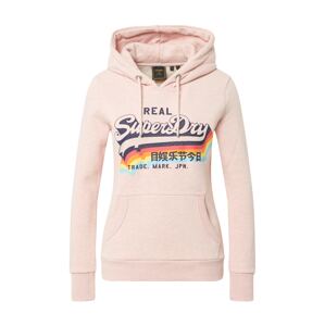 Superdry Mikina  námornícka modrá / svetlomodrá / oranžová / ružová