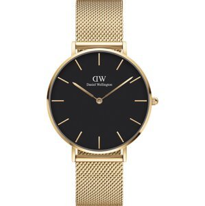 Daniel Wellington Analógové hodinky 'Petite Evergold G Black'  zlatá