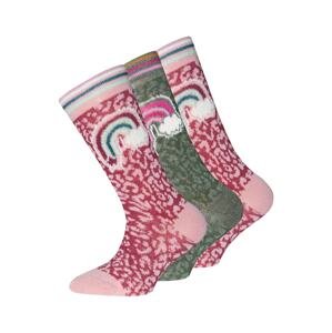 EWERS Ponožky  modrá / kaki / ružová / biela