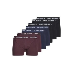 JACK & JONES Boxerky 'Simly'  námornícka modrá / vínovo červená / čierna