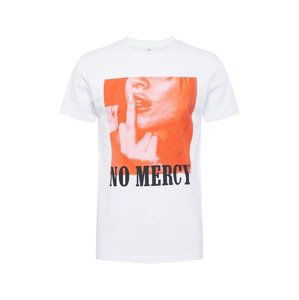 Mister Tee Tričko 'No Mercy'  oranžová / čierna / biela