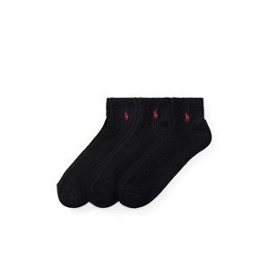 Polo Ralph Lauren Ponožky 'QUARTER'  červená / čierna