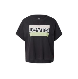 LEVI'S ® Tričko 'Graphic Varsity Tee'  pastelovo zelená / čierna / biela