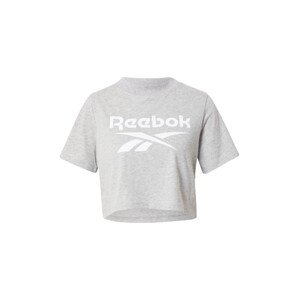 Reebok Tričko  sivá melírovaná / biela