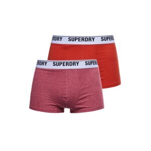 Superdry Boxerky  červená / burgundská / čierna / biela