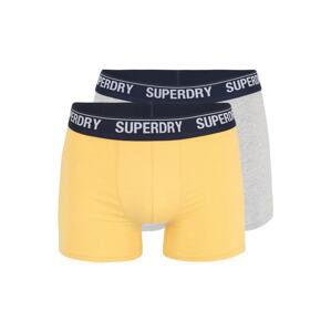 Superdry Boxerky  horčicová / sivá / čierna / biela