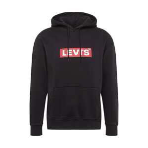 LEVI'S ® Mikina 'T3 Relaxd Graphic Hoodie'  červená / čierna / biela