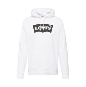 LEVI'S ® Mikina 'LSE T3 Graphic Hoodie'  čierna / biela