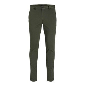 JACK & JONES Chino nohavice  tmavozelená