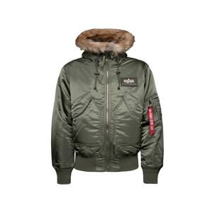 ALPHA INDUSTRIES Zimná bunda  hnedá / zelená / červená / biela