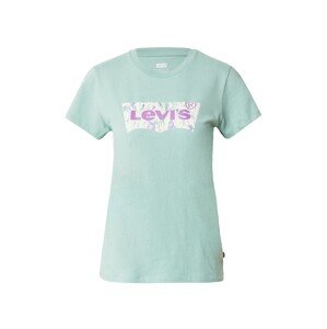 LEVI'S Tričko 'The Perfect'  svetlozelená / fialová / šedobiela