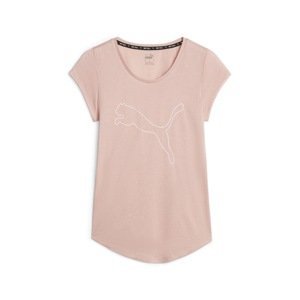 PUMA Funkčné tričko 'HEATHER'  pastelovo ružová / biela