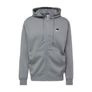 Nike Sportswear Tepláková bunda  sivá / čierna / biela