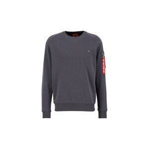 ALPHA INDUSTRIES Mikina 'X-Fit'  antracitová / krvavo červená / biela