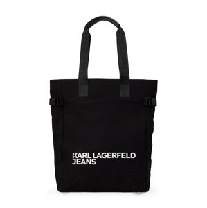 KARL LAGERFELD JEANS Shopper 'Utility'  čierna / biela