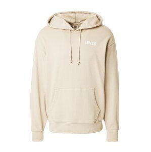 LEVI'S ® Mikina 'Relaxed Graphic Hoodie'  béžová / biela