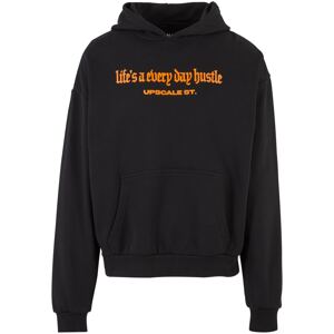 MT Upscale Mikina ' Hustle Ultra Heavy Oversize Hoodie '  fialová / oranžová / čierna