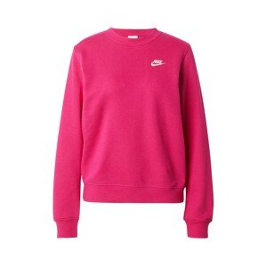 Nike Sportswear Mikina 'Club Fleece'  fuksia / biela