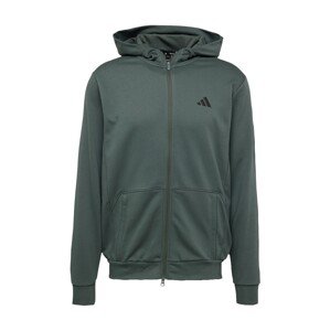 ADIDAS PERFORMANCE Športová mikina so zipsom  čadičová / čierna