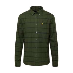 Lyle & Scott Košeľa 'Windowpane'  svetložltá / kaki / čierna