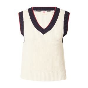 LEVI'S ® Sveter 'Brynn Sweater Vest'  krémová / námornícka modrá / červená