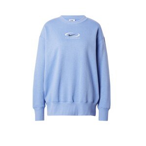 Nike Sportswear Mikina 'PHOENIX FLEECE'  modrosivá / čierna / biela