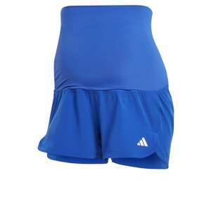 ADIDAS PERFORMANCE Športové nohavice 'Pacer Woven Stretch Training Maternity'  modrá / biela