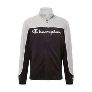 Champion Authentic Athletic Apparel Funkčná flisová bunda  svetlosivá / čierna / biela