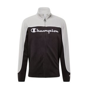 Champion Authentic Athletic Apparel Funkčná flisová bunda  svetlosivá / čierna / biela