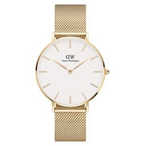 Daniel Wellington Analógové hodinky 'Petite'  zlatá / biela