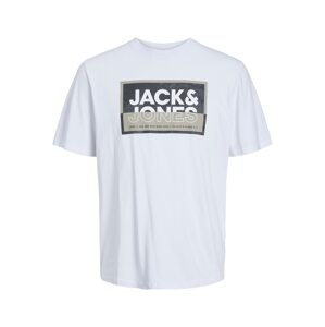 JACK & JONES Tričko 'LOGAN'  modrá / tmavošedá / biela