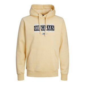 JACK & JONES Mikina 'Cobin'  svetložltá / čierna / biela