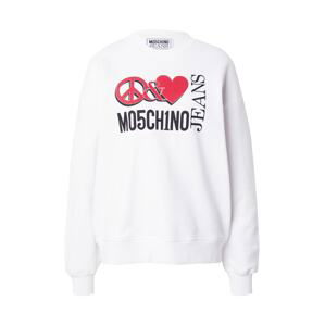 Moschino Jeans Mikina  jasne červená / čierna / biela