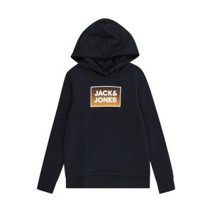 Jack & Jones Junior Mikina 'Steel'  námornícka modrá / oranžová / biela