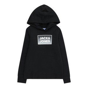 Jack & Jones Junior Mikina 'Steel'  tmavosivá / čierna / biela