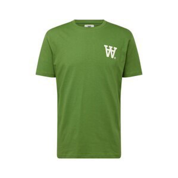 WOOD WOOD Tričko 'Ace AA'  trávovo zelená / biela