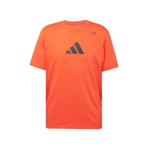 ADIDAS PERFORMANCE Funkčné tričko  hrdzavo červená / čierna