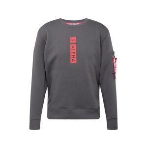 ALPHA INDUSTRIES Mikina  tmavosivá / červená