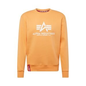 ALPHA INDUSTRIES Mikina 'Basic'  mandarínková / červená / biela