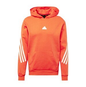 ADIDAS SPORTSWEAR Športová mikina  oranžovo červená / biela