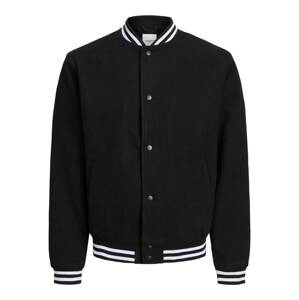 JACK & JONES Prechodná bunda 'Zac'  čierna / biela