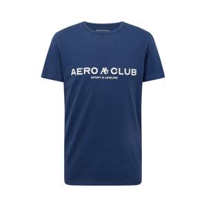 AÉROPOSTALE Tričko 'CLUB'  námornícka modrá / šedobiela