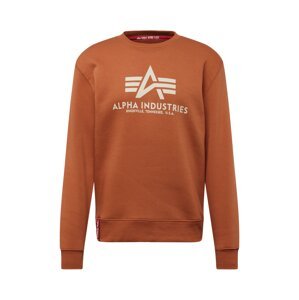 ALPHA INDUSTRIES Mikina  krémová / koňaková