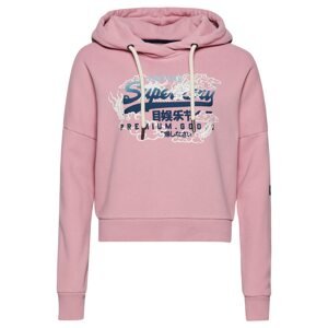 Superdry Mikina 'VINTAGE VL NARRATIVE HOOD'  zmiešané farby / ružová