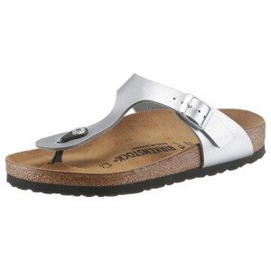 BIRKENSTOCK Žabky 'Gizeh'  strieborná