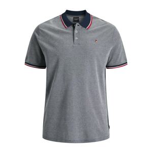 Jack & Jones Plus Tričko 'Winblu'  námornícka modrá / sivá melírovaná / karmínovo červená / biela