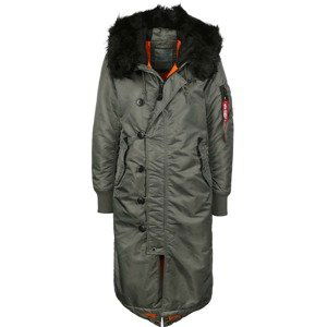 ALPHA INDUSTRIES Zimná parka  tmavozelená / čierna